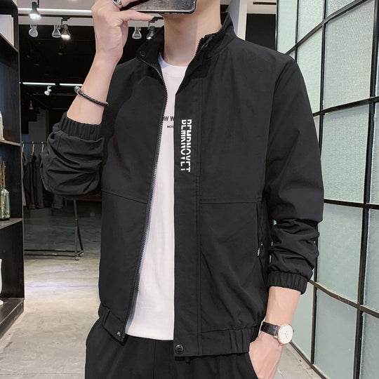 Herren Leichter Bomberblouson mit Stehkragen, elastischem Saum und Pattentaschen Shop Nory