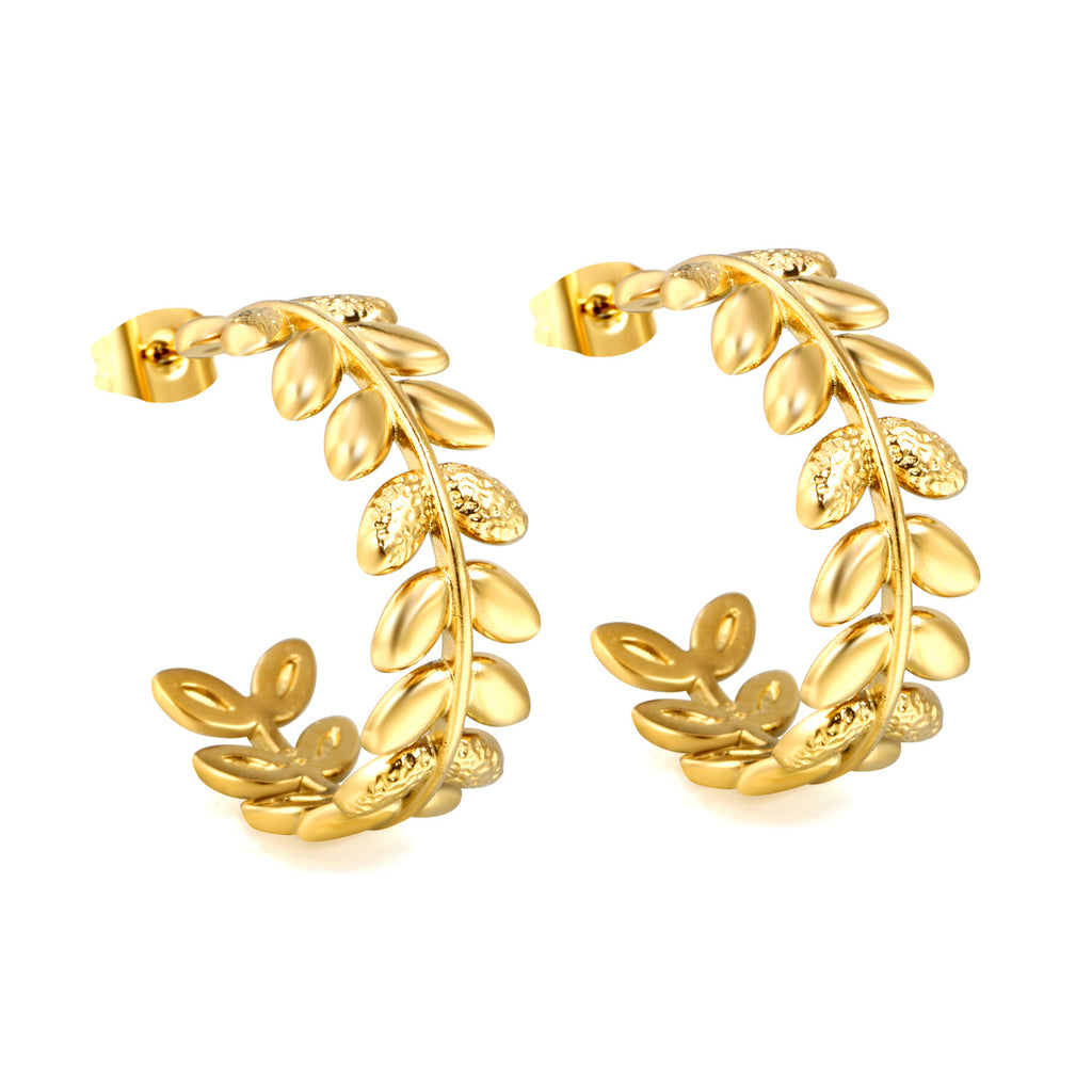 Damen Hängende Creolen mit kunstvollem Design und goldplattierter Oberfläche Shop Nory