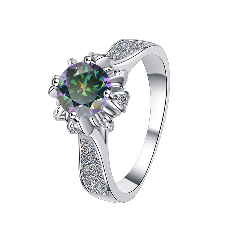 Damen Eleganter Verlobungsring mit kunstvollem Zirkonia-Besatz Shop Nory