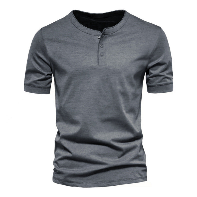 Herren Kurzarm-Henley-Shirt mit praktischer Knopfleiste und bequemer Passform