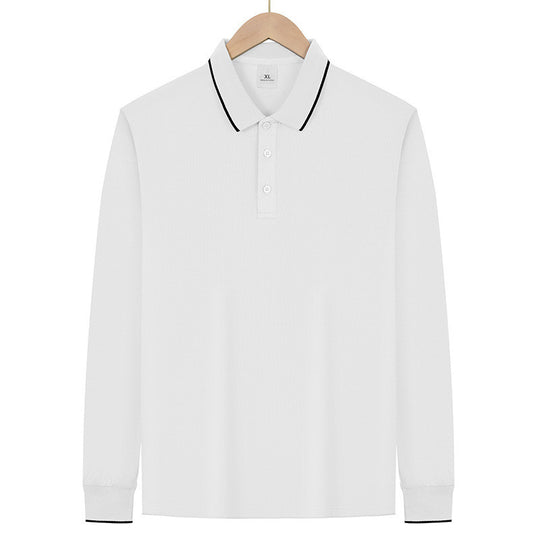 Herren Langärmeliges Funktions-Poloshirt mit Piquéstruktur und Kontrastkragen Shop Nory