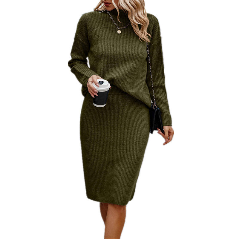 Damen nan gestricktes Twinset mit oversized Pullover und knielangem Bleistiftrock Shop Nory