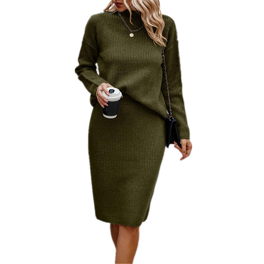 Damen nan gestricktes Twinset mit oversized Pullover und knielangem Bleistiftrock Shop Nory