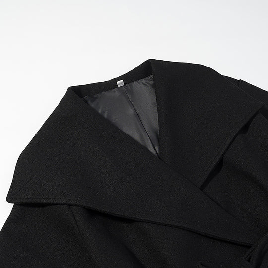 Damen Kurzer Wollmix-Mantel mit weitem Schalkragen und Taillengürtel Shop Nory