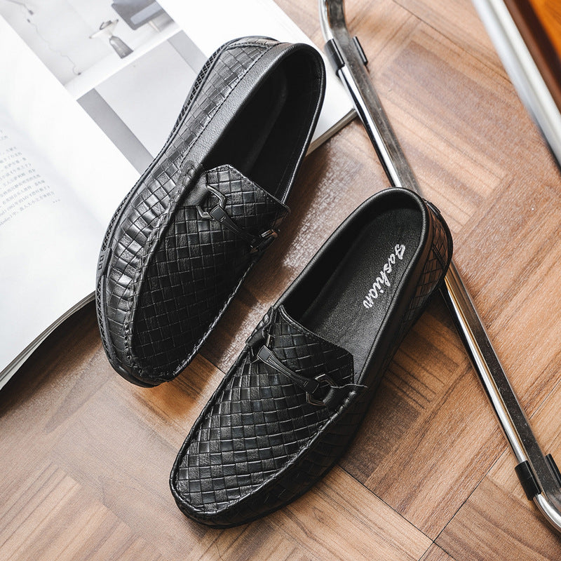 Herren Bequeme Mokassins aus geflochtenem Leder Shop Nory