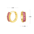 Damen Ohrringe mit pinken Zirkonsteinen in hochwertiger Goldfassung Shop Nory