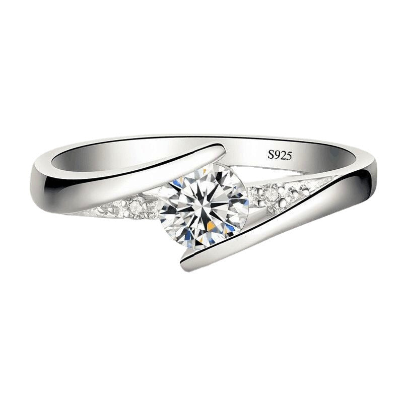 Damen Ring mit funkelndem Zirkonia und modernem Design Shop Nory