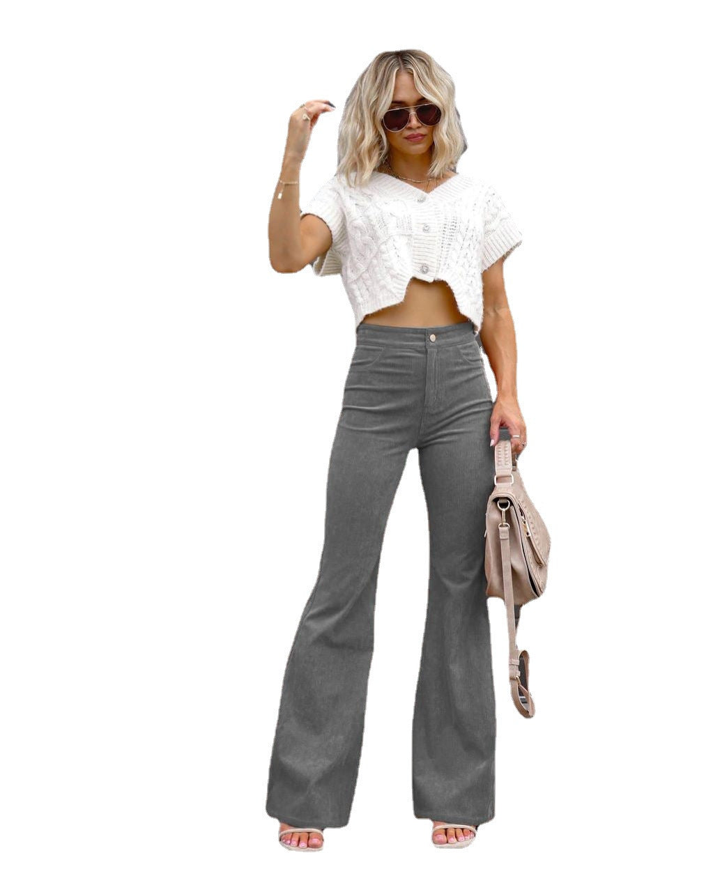 Damen Flared Jeans mit hohem Bund und tailliertem Schnitt
