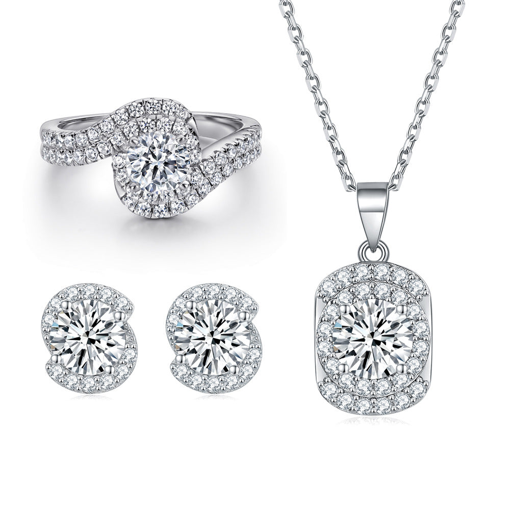 Damenring mit tropfenförmigem Hauptstein und filigranem Zirkonia-Besatz Shop Nory