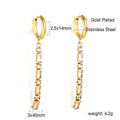 Damen Hängende Ohrstecker mit funkelnden Zirkonia-Elementen und eleganter Goldplattierung Shop Nory