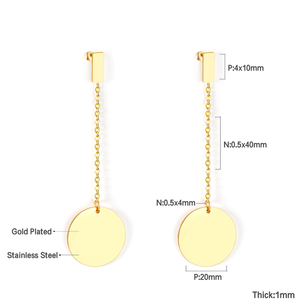 Damen Hängende Ohrstecker mit modernem Ketten-Design und vielseitigem Goldfinish Shop Nory