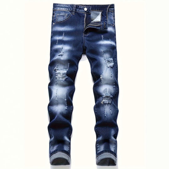 Herren Slim Fit Destroyed Jeans Shop Nory