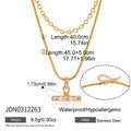 Damen Halskette mit elegantem mehrlagigem Design aus hypoallergenem Edelstahl und funkelnden Zirkonia Shop Nory
