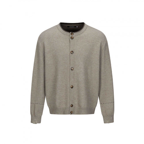 Unisex Boxy Strick-Cardigan mit Rundhals, durchgehender Knopfleiste und gerippten Abschlüssen Shop Nory