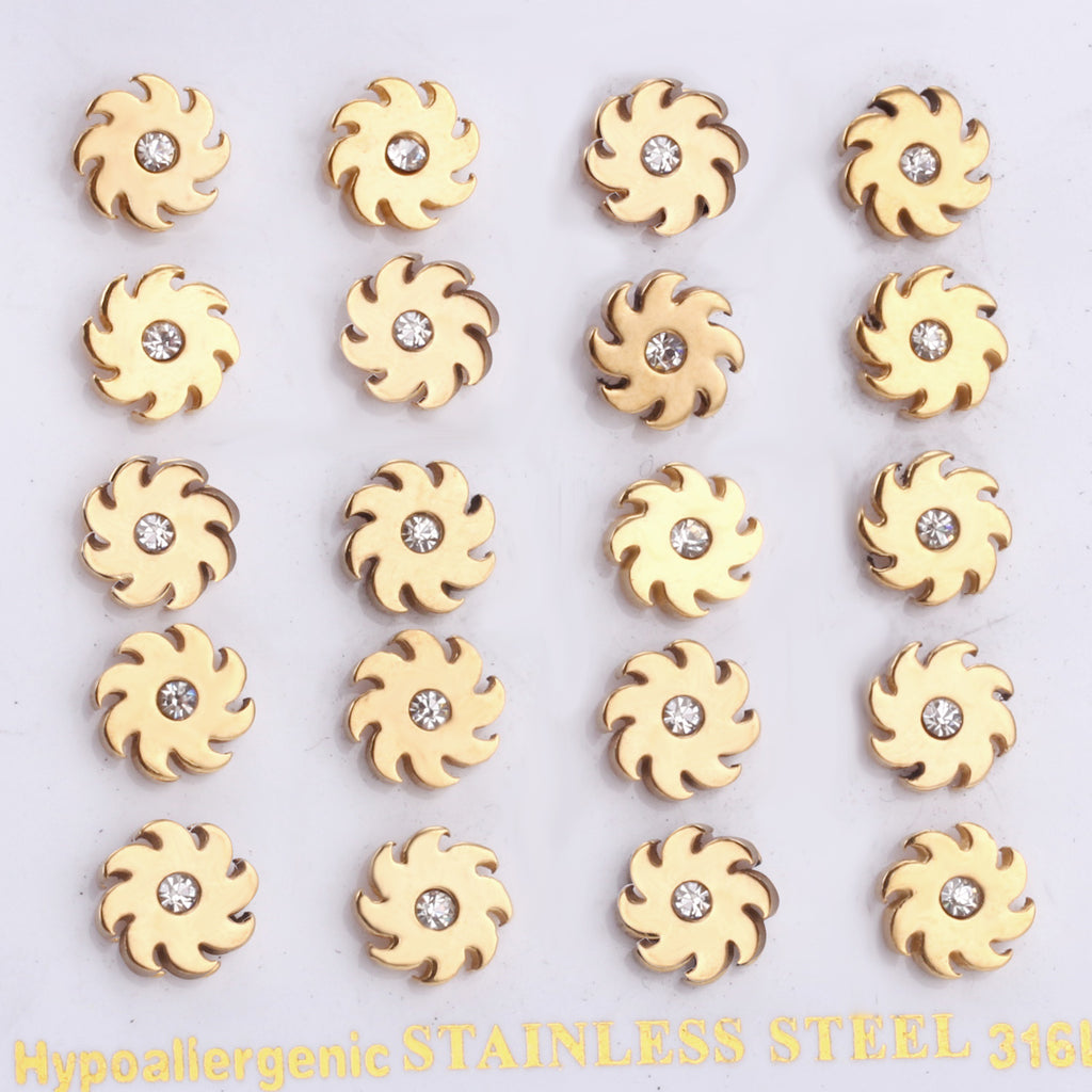 Damen Edelstahl Ohrringe mit stylischem Spiral-Design Shop Nory