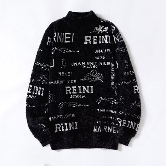 Damen Kuscheliger Oversized Pullover mit hohem Kragen Shop Nory