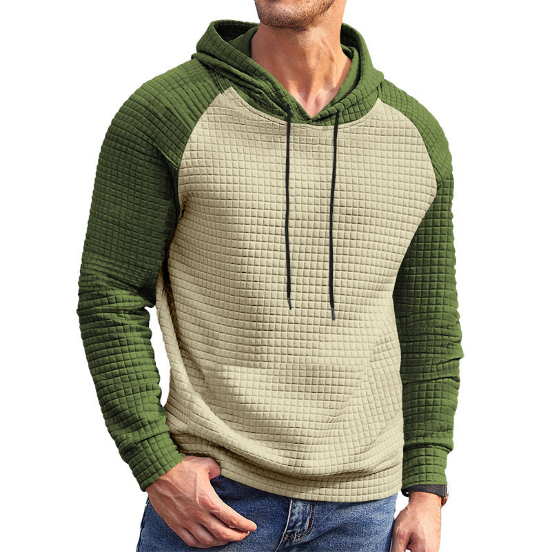 Herren nan texturierter Kapuzenpullover mit Raglanärmeln und gesteppter Struktur Shop Nory