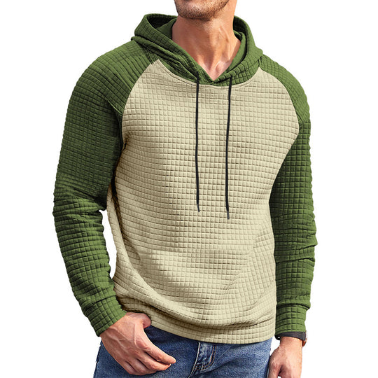 Herren nan texturierter Kapuzenpullover mit Raglanärmeln und gesteppter Struktur Shop Nory