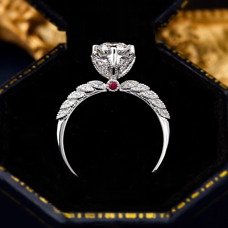Damen Verlobungsring mit funkelndem Diamant und filigraner Fassung Shop Nory
