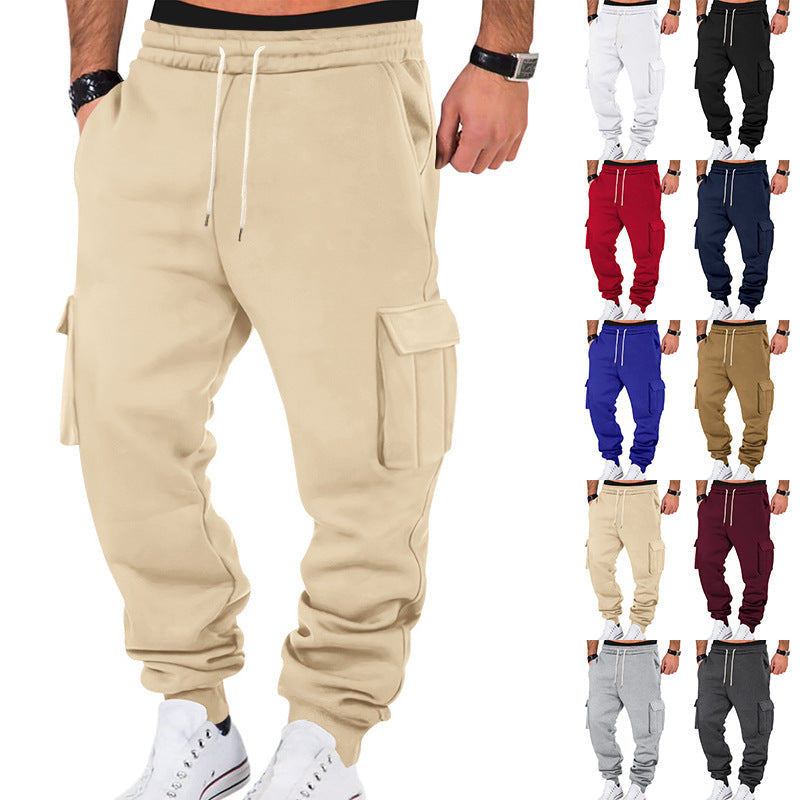 Herren Cargo-Sweatpants mit elastischem Bund und praktischen Seitentaschen