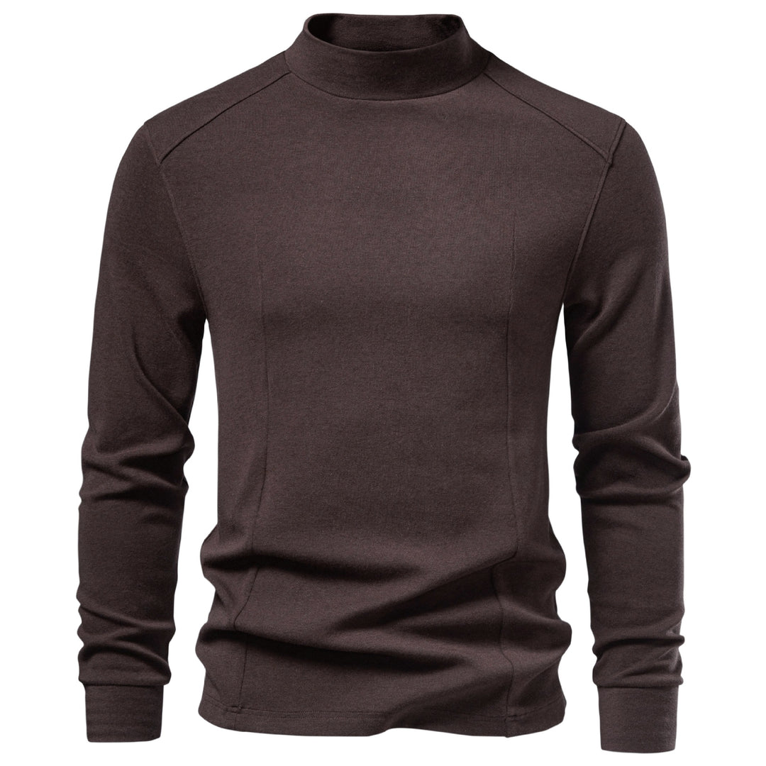 Herren Langarm Sweatshirt mit schmalem Stehkragen und Baumwollmix Shop Nory