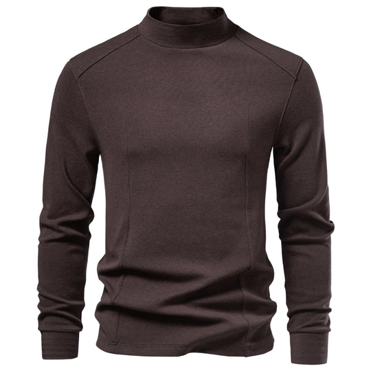 Herren Langarm Sweatshirt mit schmalem Stehkragen und Baumwollmix Shop Nory