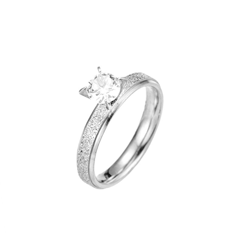 Damen Eleganter Ring aus hochwertigem Edelstahl mit strukturierter Oberfläche Shop Nory