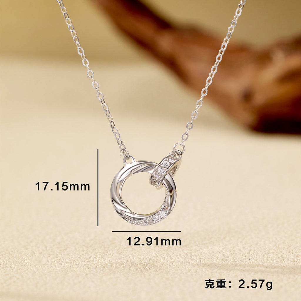 Damen elegante Halskette mit funkelndem Anhänger Shop Nory