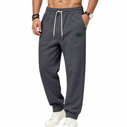 Herren Minimalistische Fleece-Jogginghose mit elastischem Tunnelzug und schmalen Bündchen Shop Nory