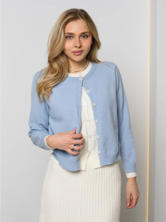 Damen Eleganter Cardigan mit Knopfdetails Shop Nory