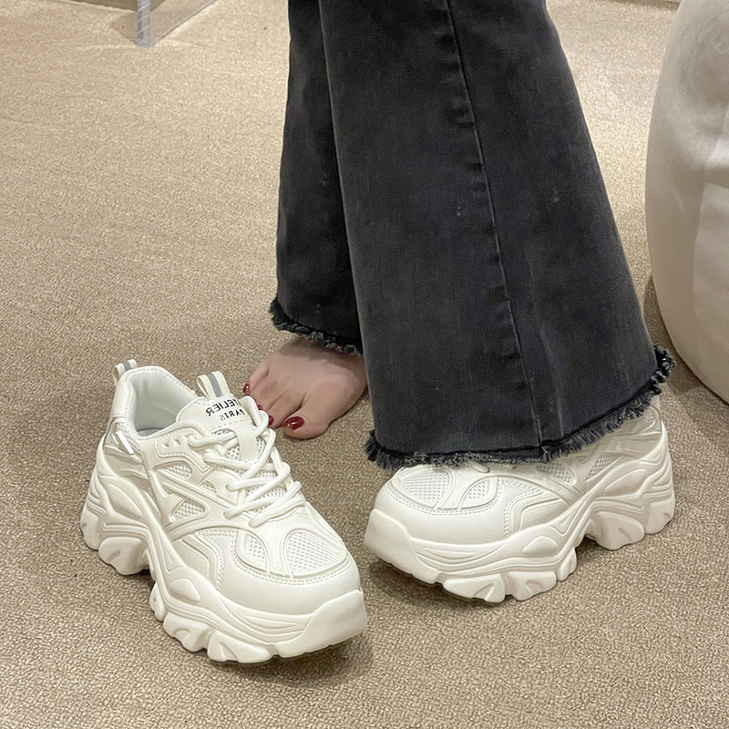 Damen Sportliche Chunky Sneaker mit atmungsaktiver Mesh-Oberfläche