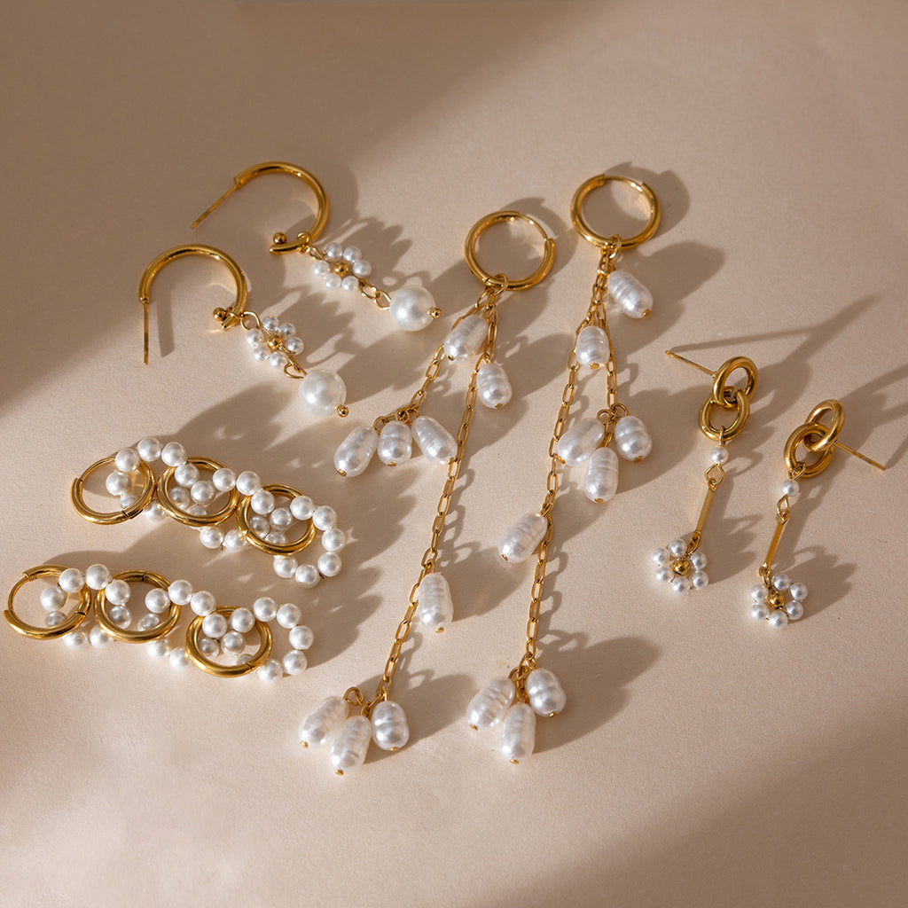 Damen Ohrhänger mit funkelnden Kristall-Details Shop Nory