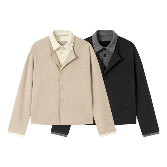 Herren Kurzblouson im Layer‑Look mit Kontrastkragen Shop Nory