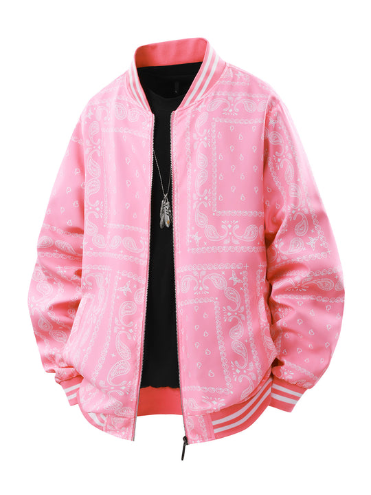 Herren Coole Bomberjacke mit Paisleymuster Shop Nory
