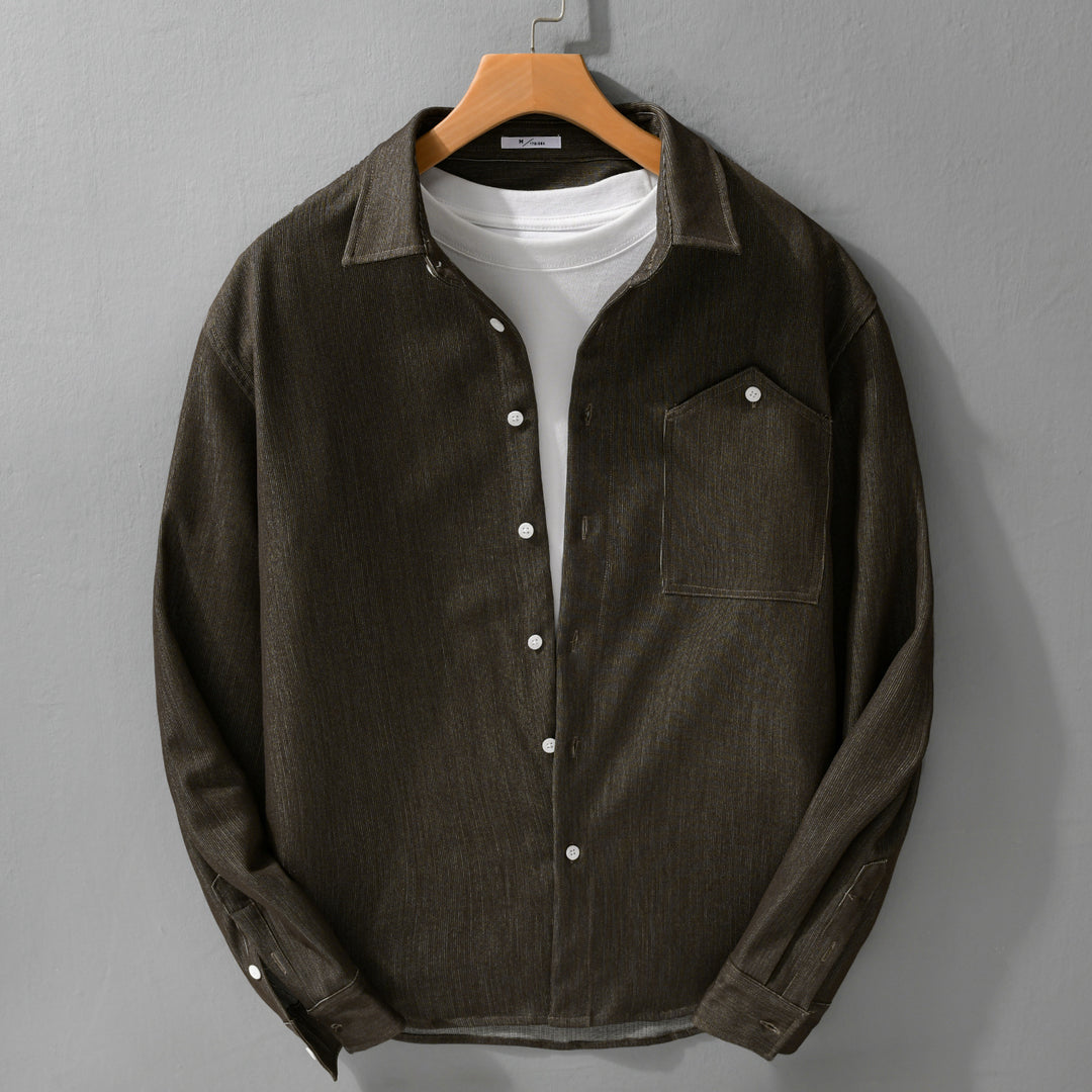 Herren Denim-Overshirt im Hemdjackenstil mit Brusttasche und durchgehender Knopfleiste Shop Nory