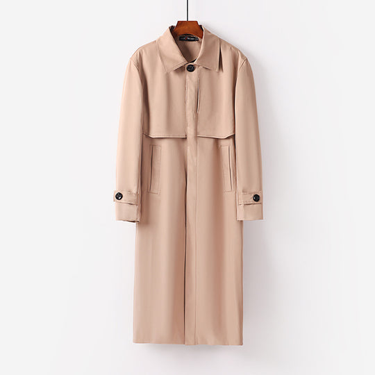 Damen leichter Trenchcoat mit verdeckter Knopfleiste und Schultercape Shop Nory