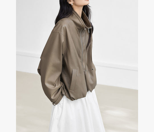 Damen Modische Blousonjacke mit hohem Kragen Shop Nory