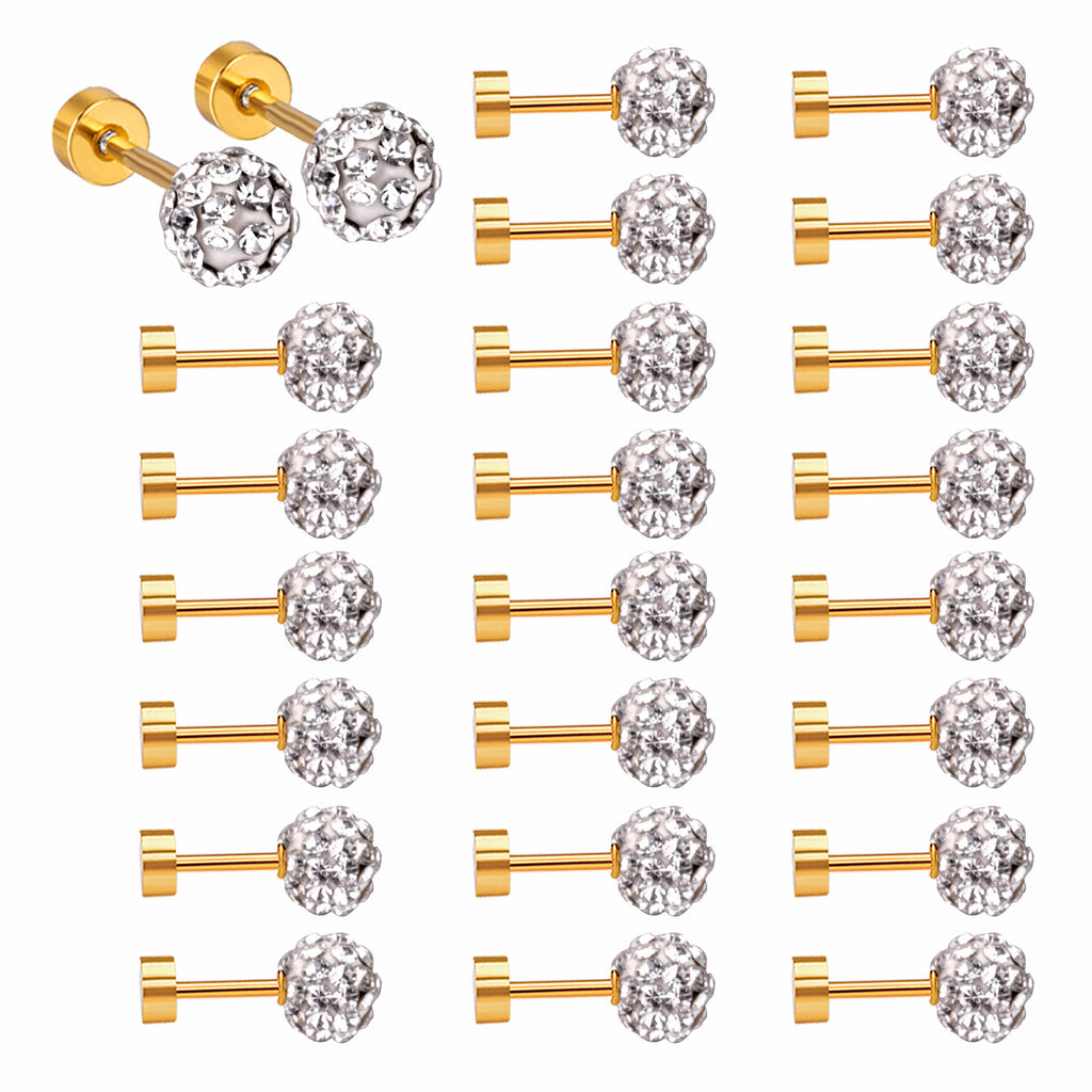 Damen Ohrstecker aus Edelstahl mit funkelnden Zirkonia Shop Nory