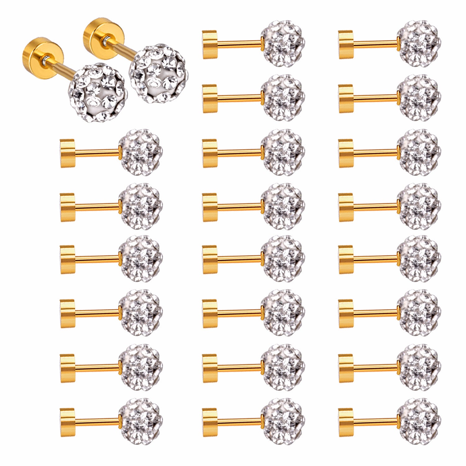 Damen Ohrstecker aus Edelstahl mit funkelnden Zirkonia Shop Nory