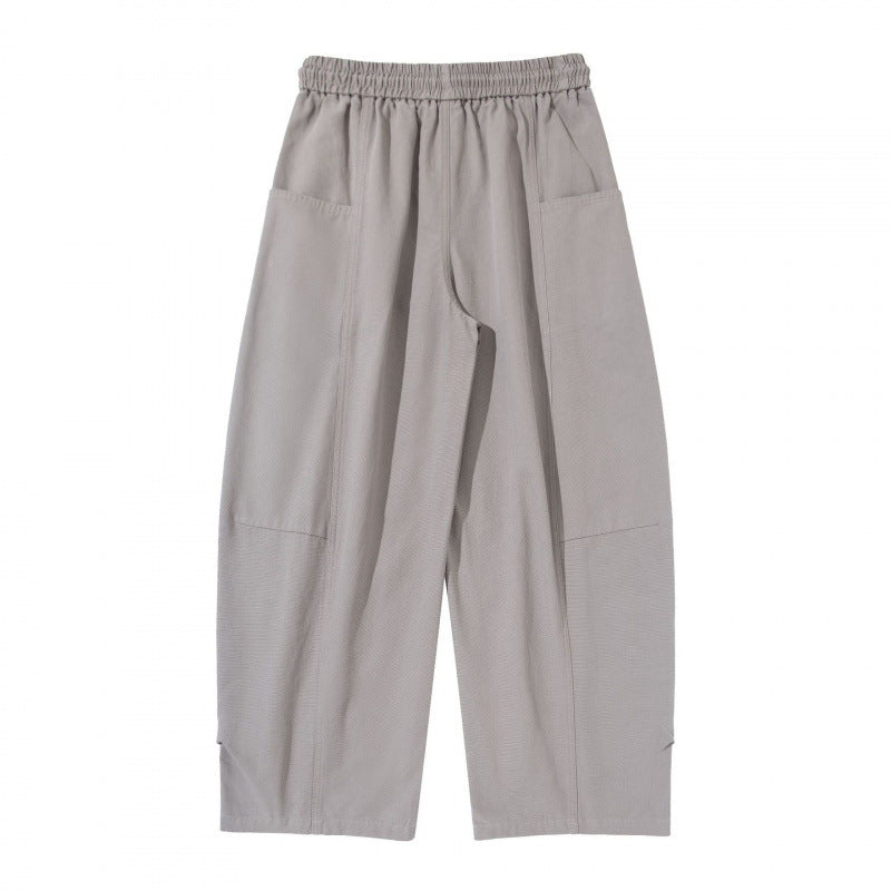 Damen Weite Cropped-Hose mit Tunnelzugbund, Ballon-Silhouette und aufgesetzten Taschen Shop Nory
