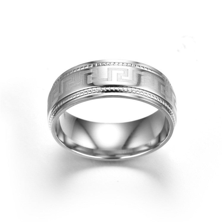 Herren Ring mit kunstvollem graviertem geometrischem Muster Shop Nory