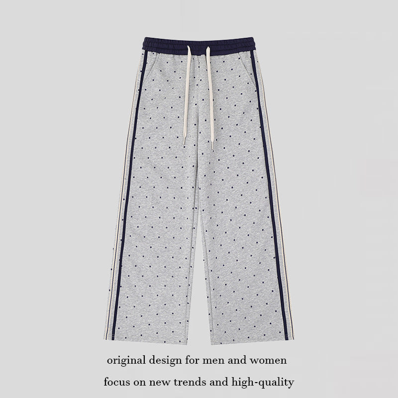 Damen Weite Relax‑Loungehose im Palazzo‑Schnitt mit Komfortbund, Kordelzug und seitlichen Kontraststreifen Shop Nory