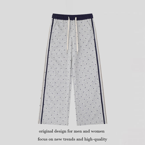 Damen Weite Relax‑Loungehose im Palazzo‑Schnitt mit Komfortbund, Kordelzug und seitlichen Kontraststreifen Shop Nory