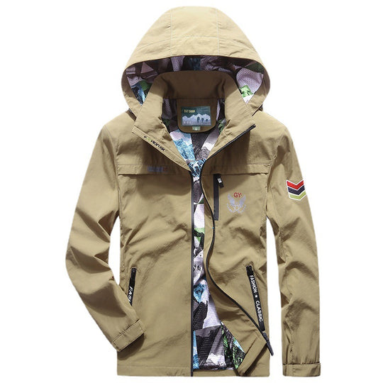 Herren leichte wasserabweisende Softshell-Kapuzenjacke mit Reißverschlusstaschen und Ärmeldetail Shop Nory