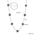 Damen Halskette mit floralem Design und hochwertigen Kristallakzenten Shop Nory