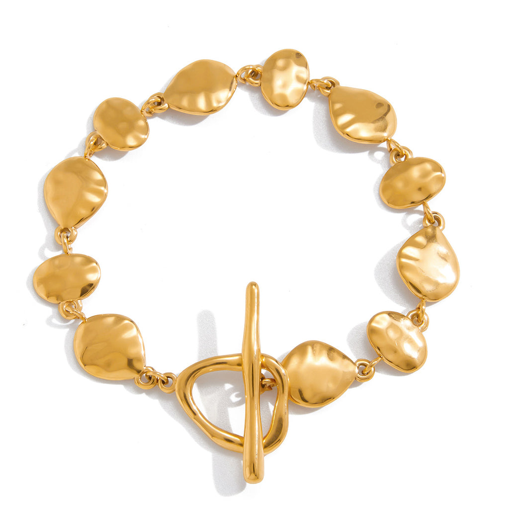 Damen Armband mit einzigartigem strukturiertem Design aus hypoallergenem Edelstahl Shop Nory