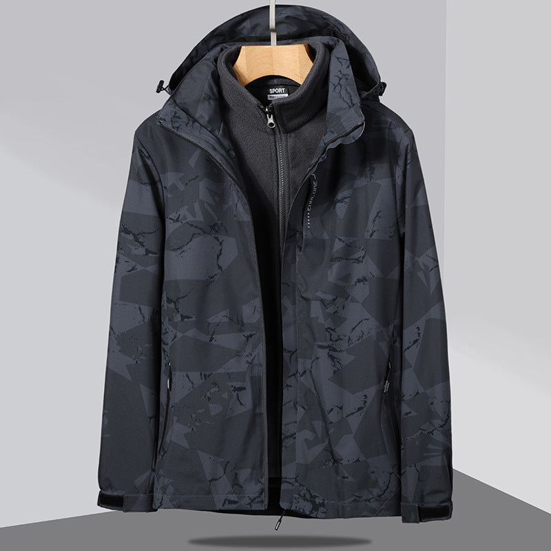Damen zweilagige Softshelljacke mit abnehmbarer Fleece-Innenjacke und Kapuze Shop Nory