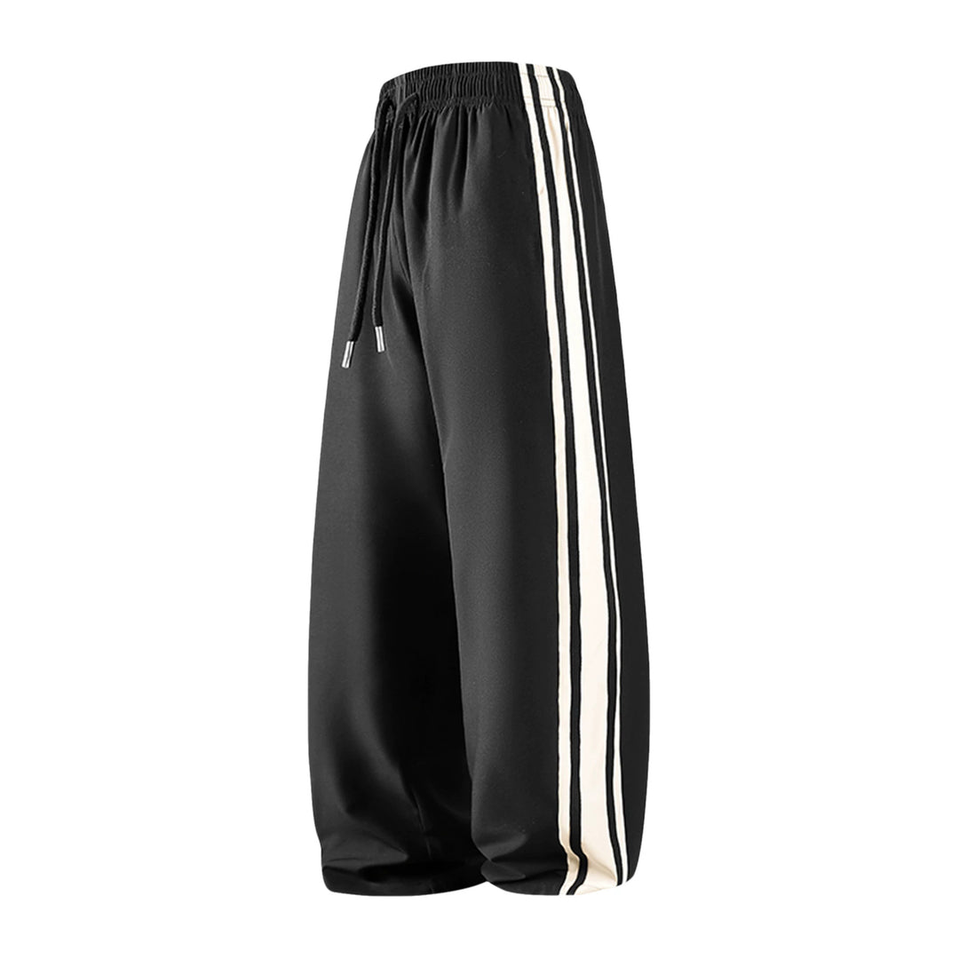 Damen Weite Trackpants mit Tunnelzugbund und seitlichen Kontraststreifen Shop Nory
