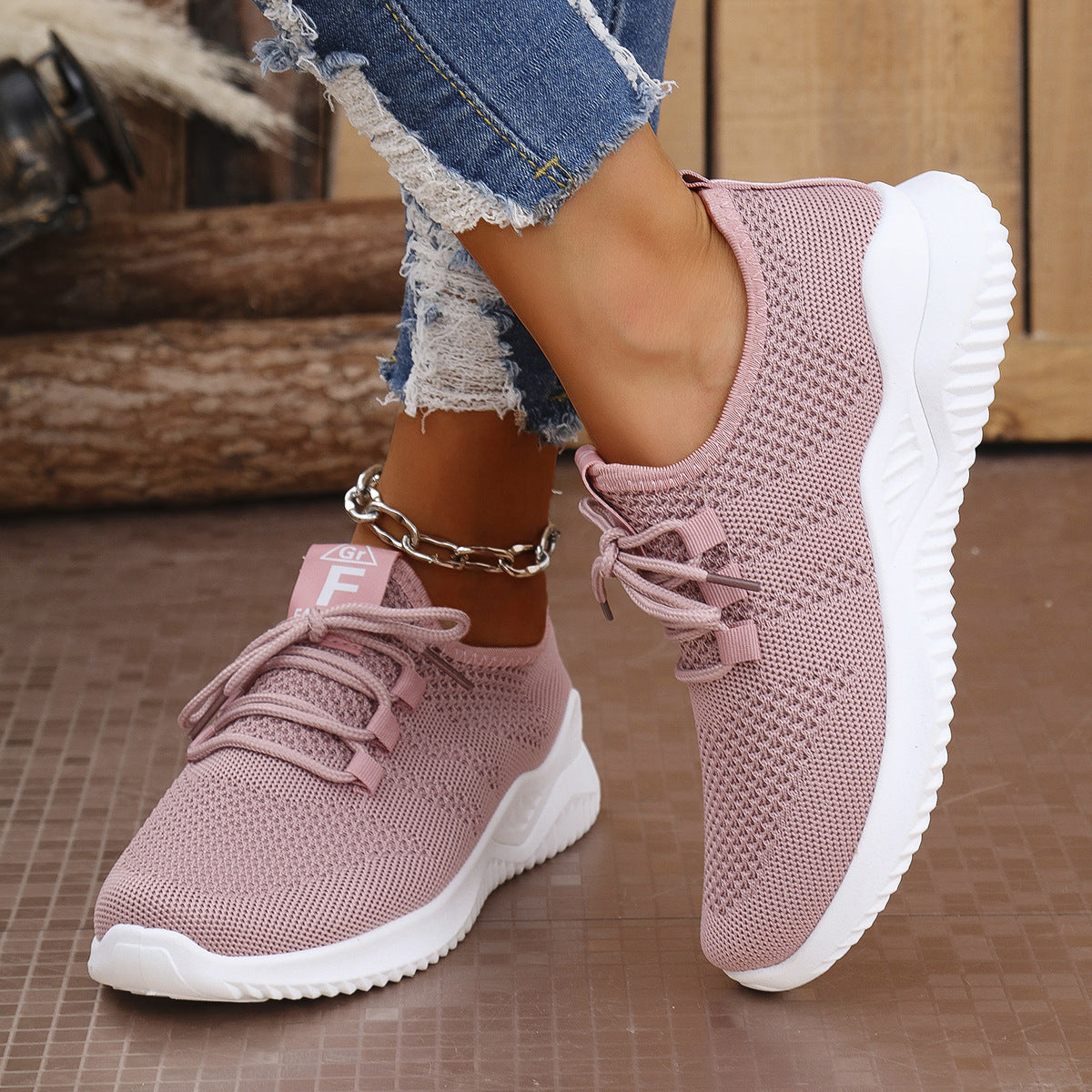 Damen atmungsaktive Sneaker in modischem Design