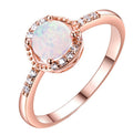 Damen Ring mit schimmerndem Opal und Zirkonia-Verzierung Shop Nory